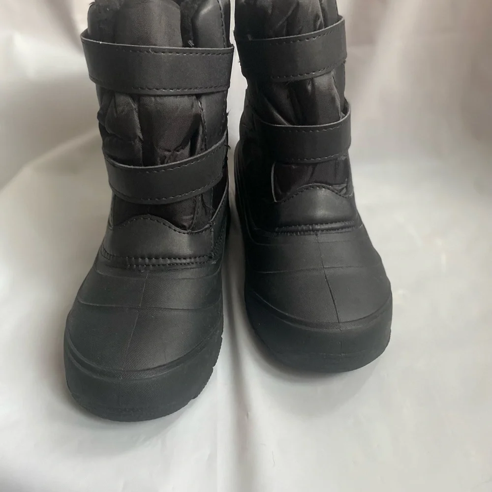 Black with Pink Accents Winter Boots